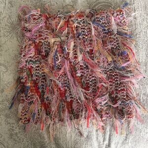 Style Purch Pur Multicolor Fringe Mini Skirt